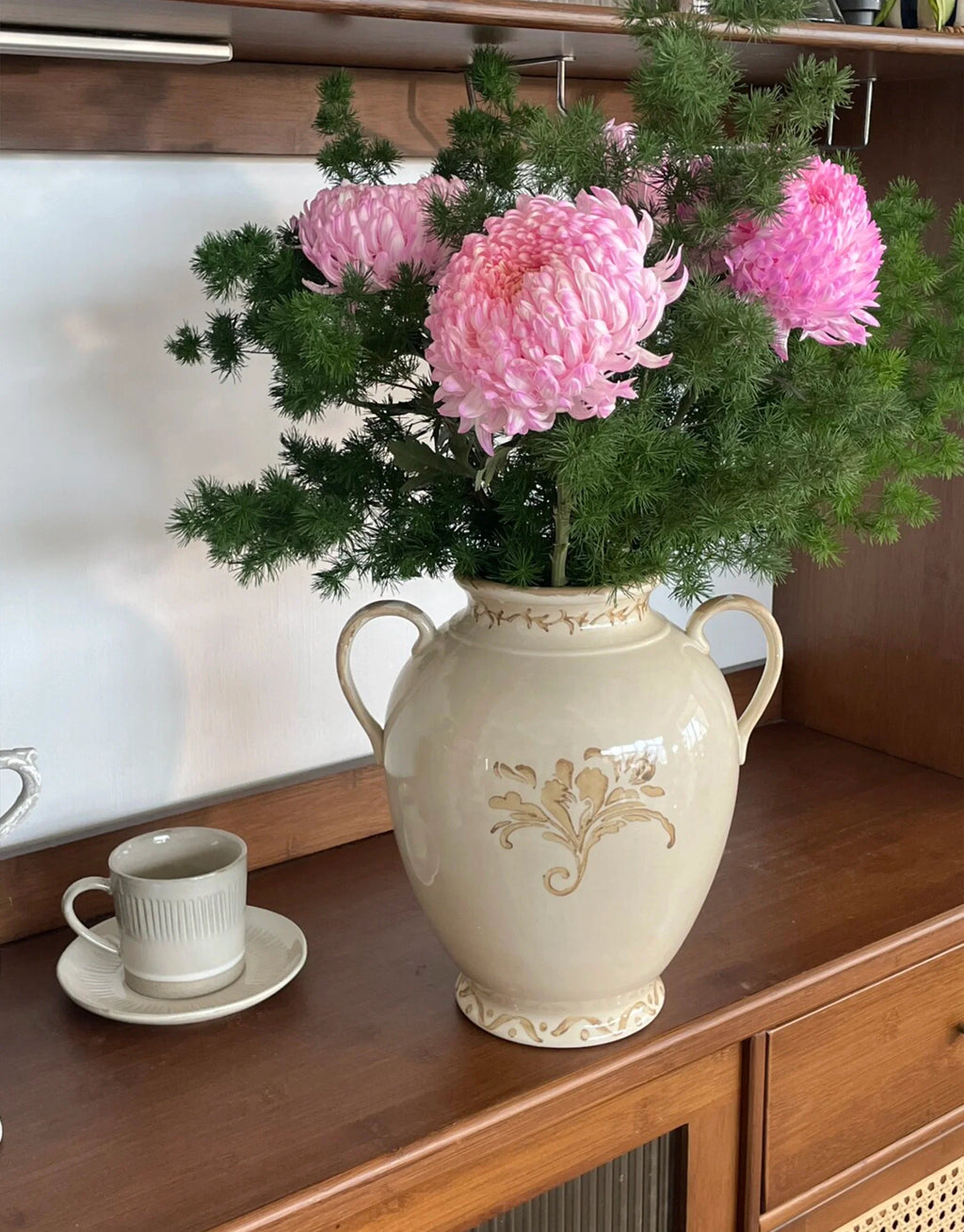 Aurelle Hand-Painted Ceramic Vase Set