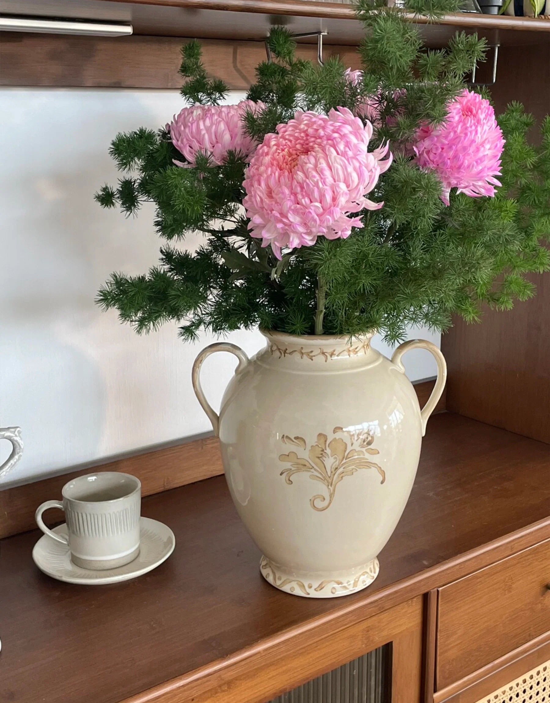 Aurelle Hand-Painted Ceramic Vase Set
