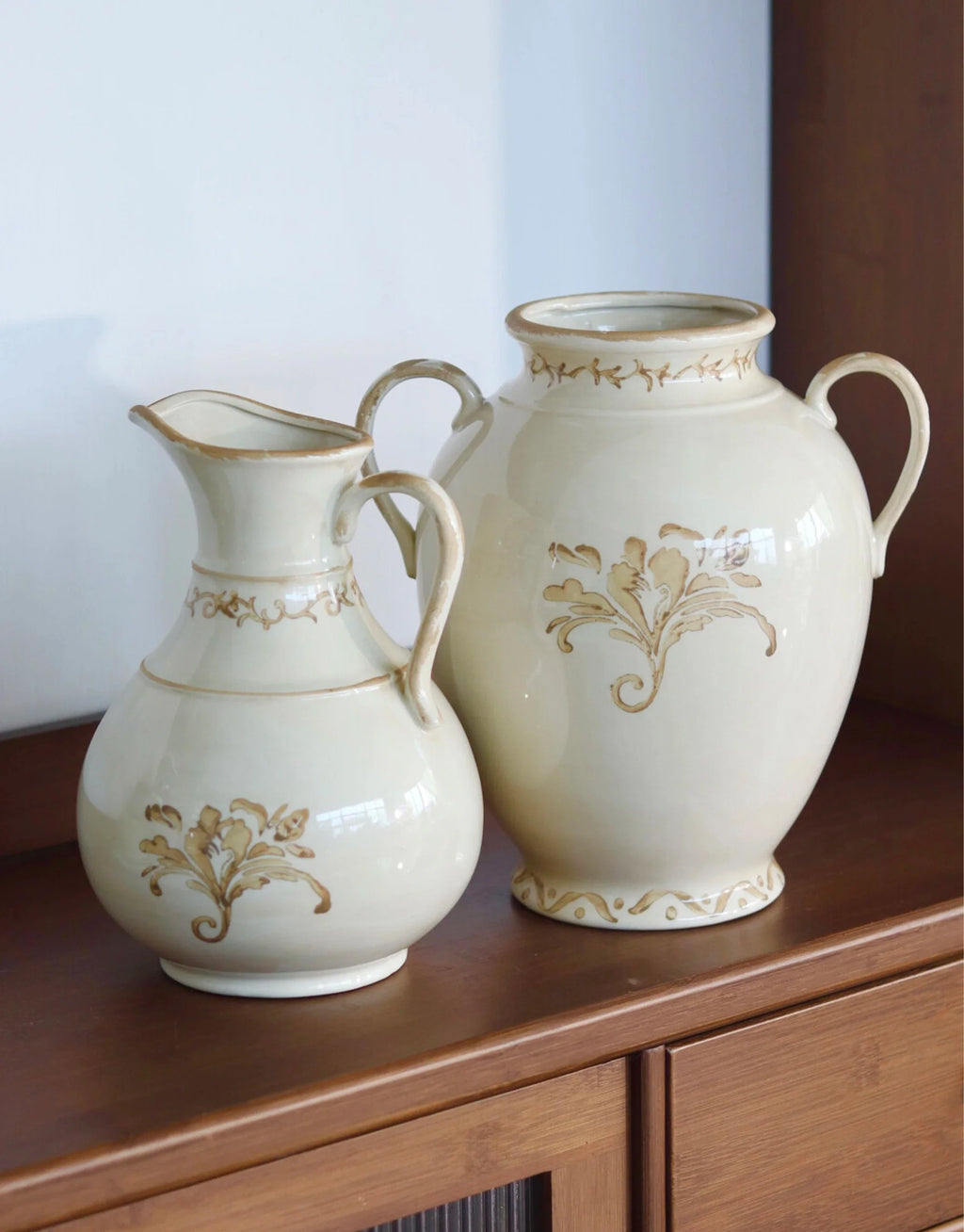 Aurelle Hand-Painted Ceramic Vase Set