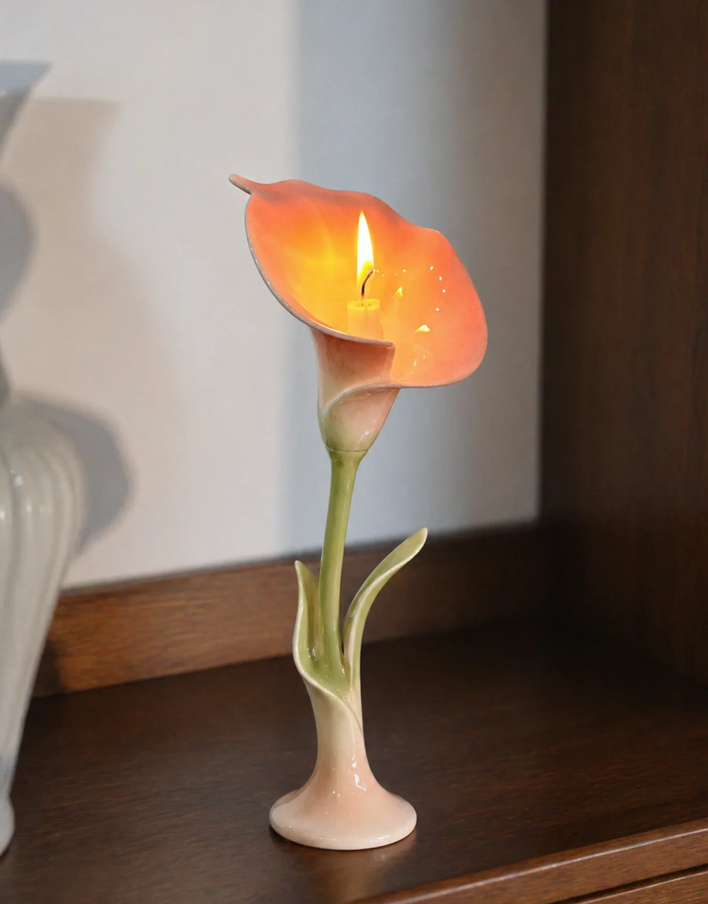 Calla Lily Ceramic Candle Holder