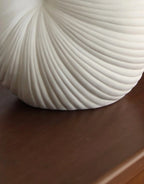 Calliope Hand-Carved Nautilus Shell Ceramic Vase