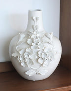 Contera Floral Relief Ceramic Vase