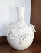 Contera Floral Relief Ceramic Vase