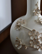 Contera Floral Relief Ceramic Vase