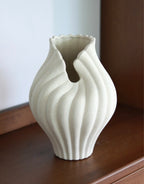 Edel Hand-Sculpted Ruffle Edge Decorative Vase