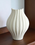 Edel Hand-Sculpted Ruffle Edge Decorative Vase