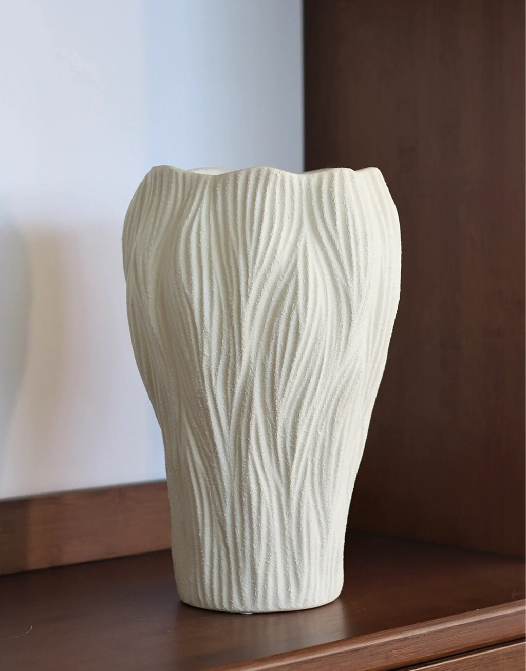 Eva Hand-Carved Textured Ceramic Vase
