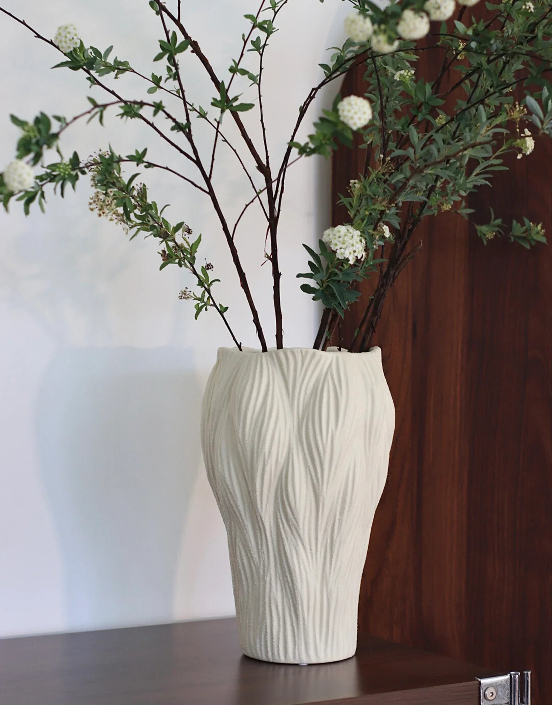 Eva Hand-Carved Textured Ceramic Vase