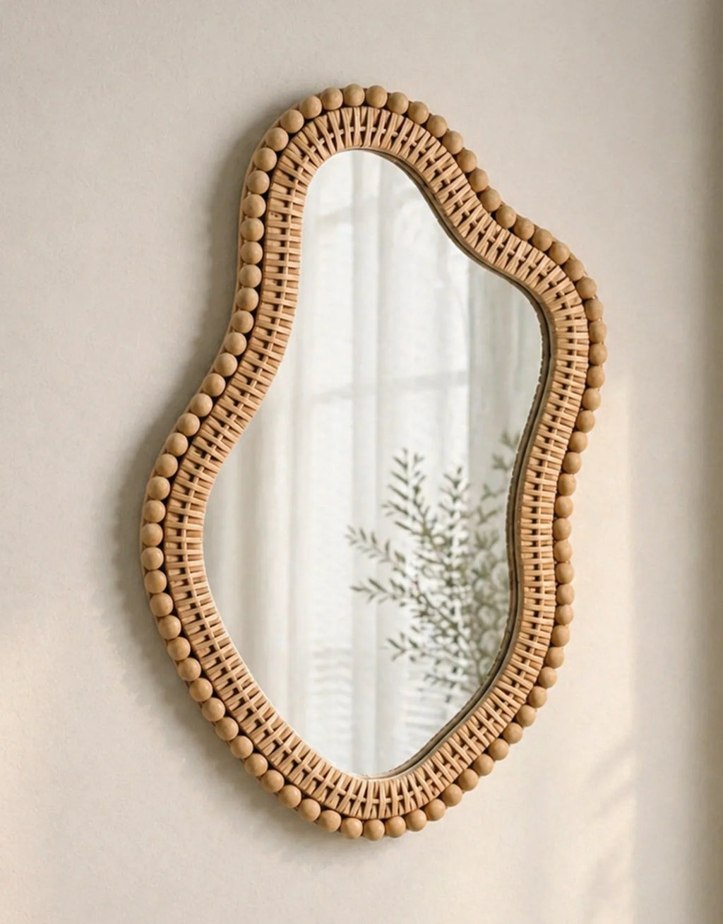 Jantar Handwoven Rattan Wall Mirror