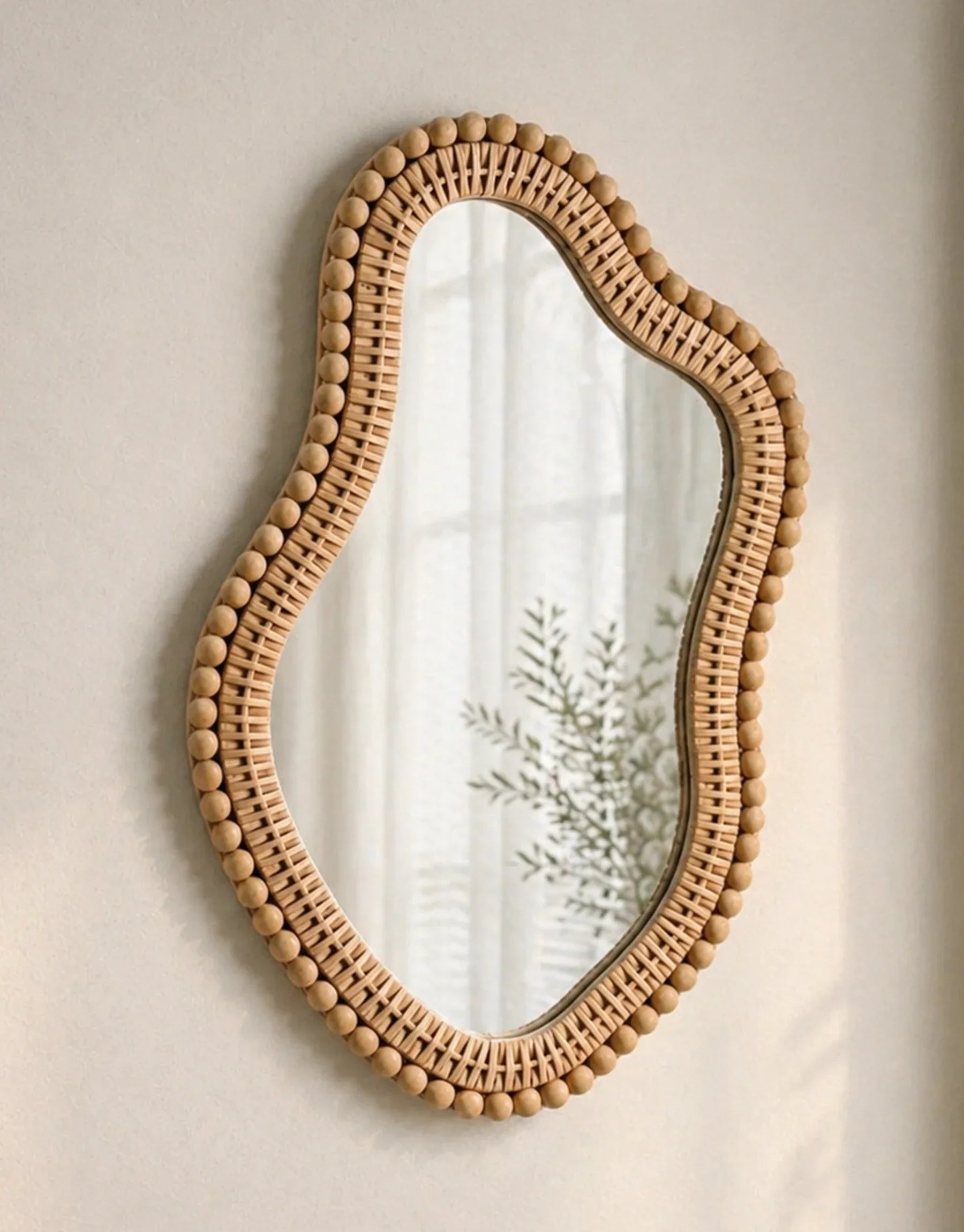 Jantar Handwoven Rattan Wall Mirror