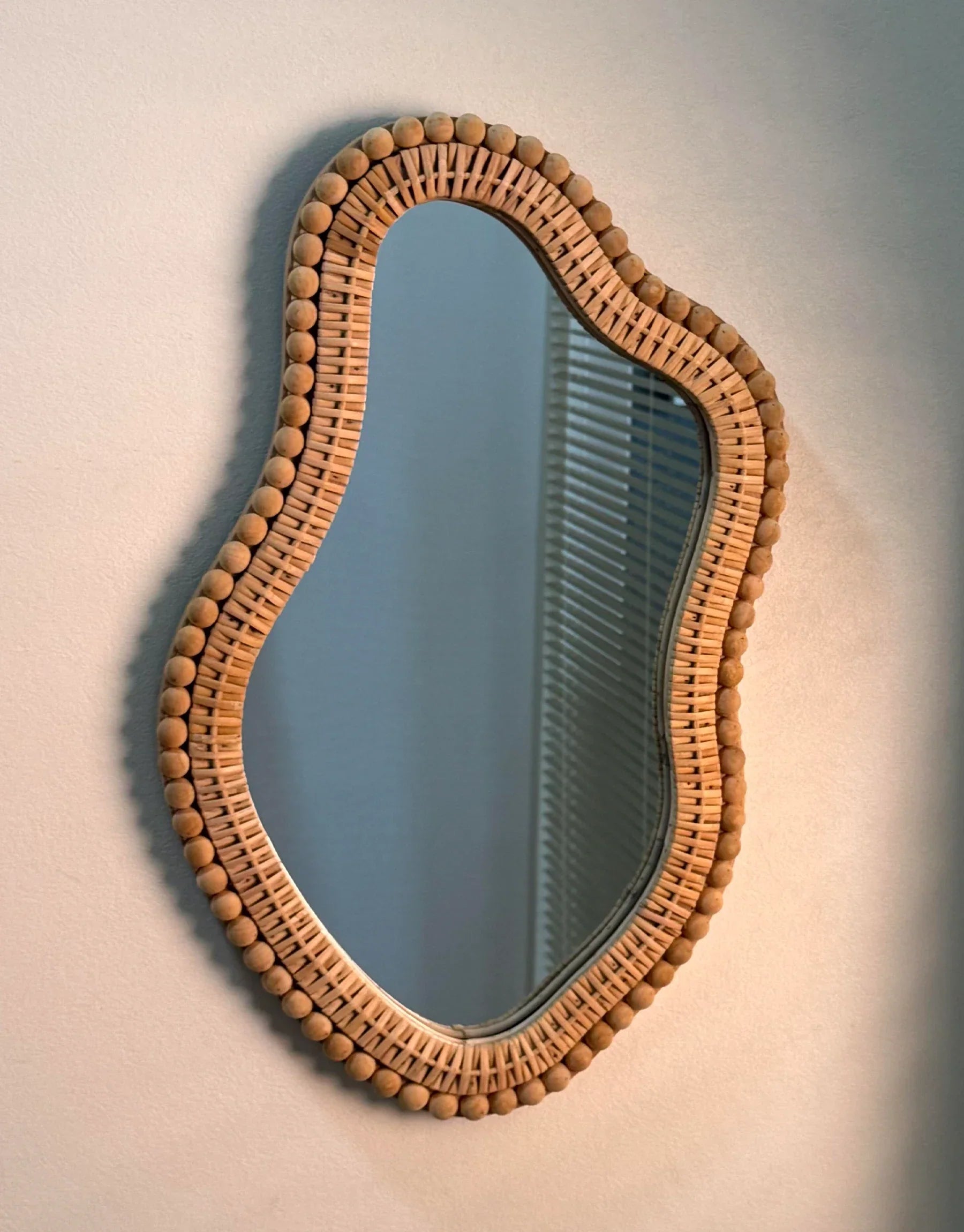 Jantar Handwoven Rattan Wall Mirror