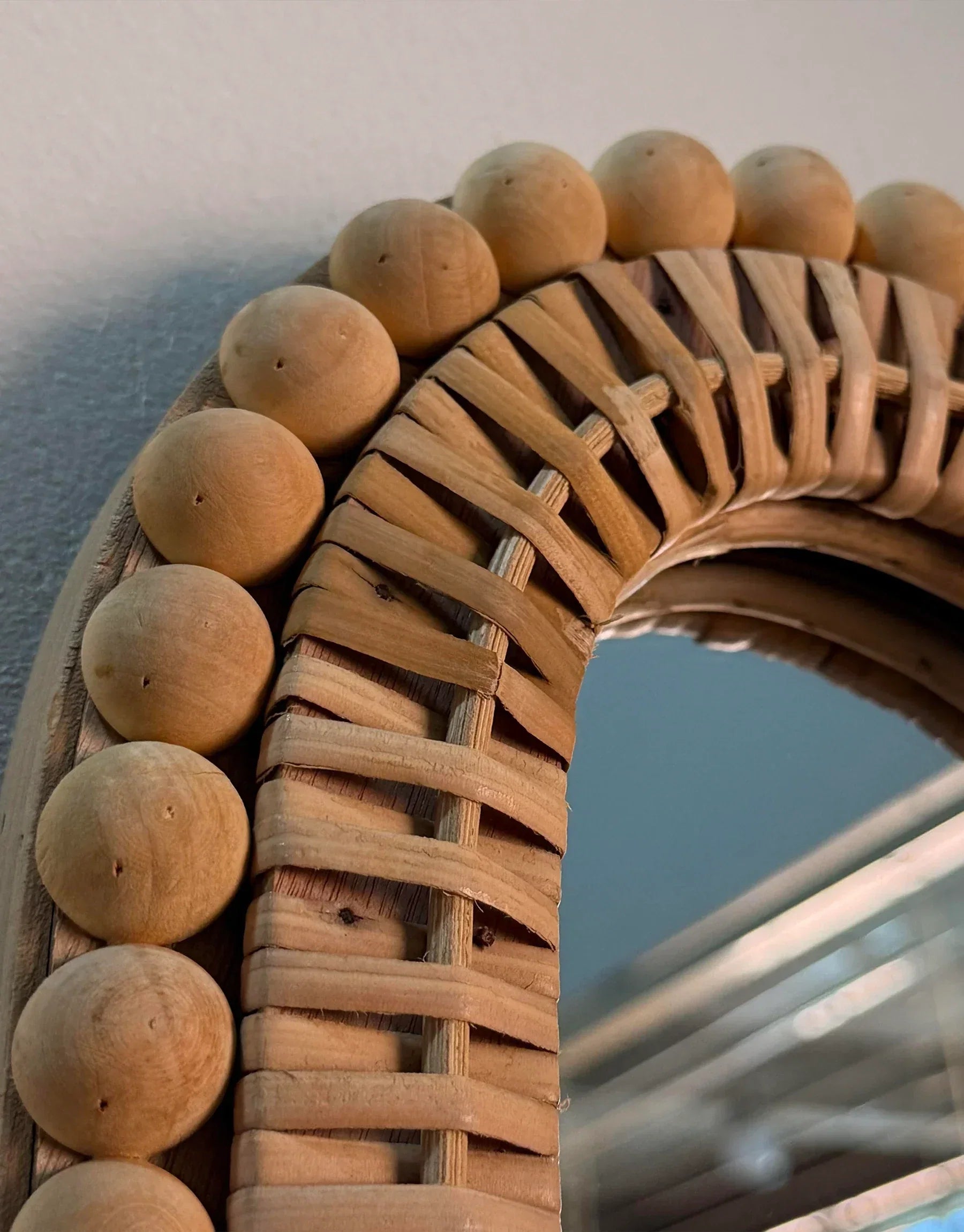 Jantar Handwoven Rattan Wall Mirror