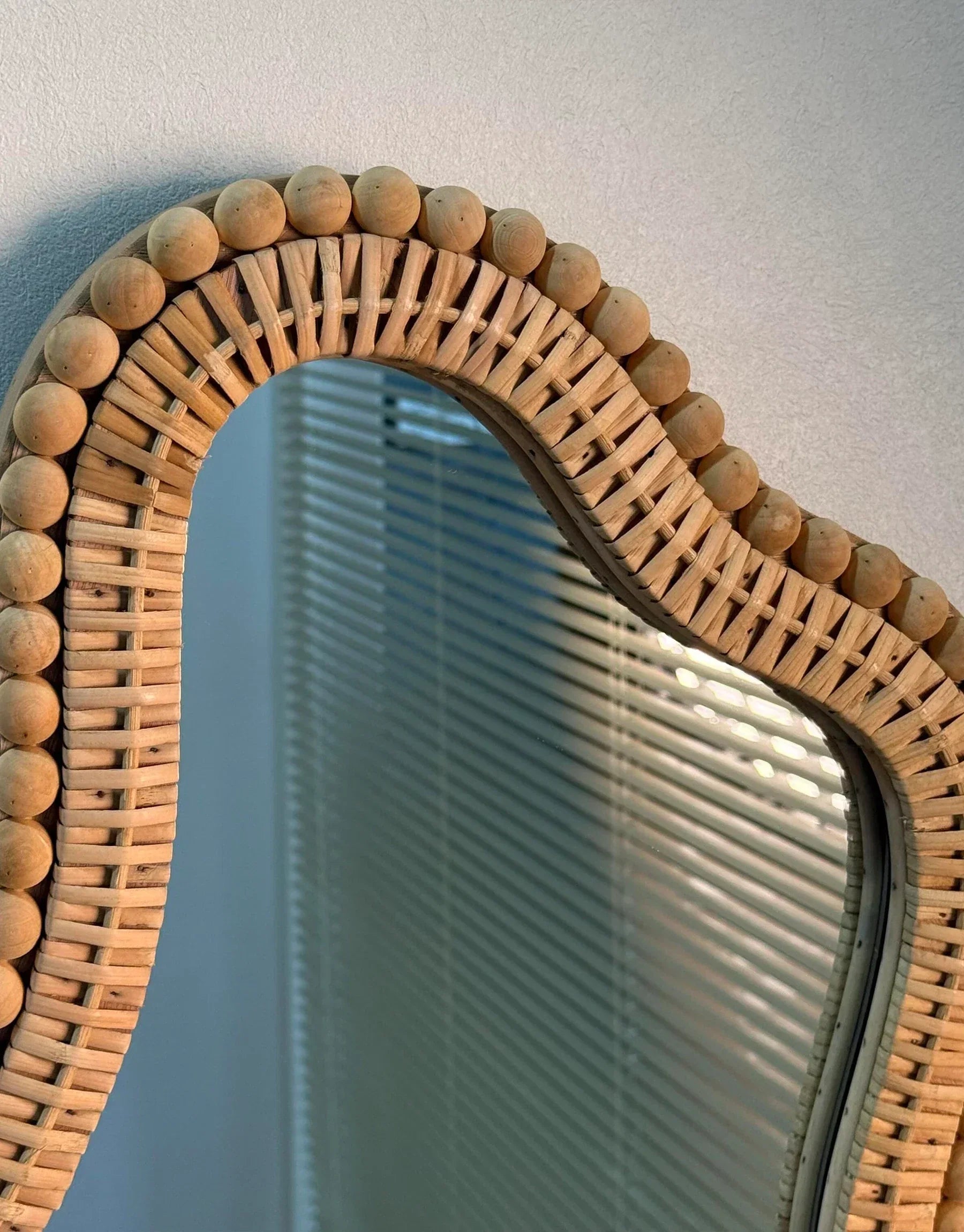 Jantar Handwoven Rattan Wall Mirror