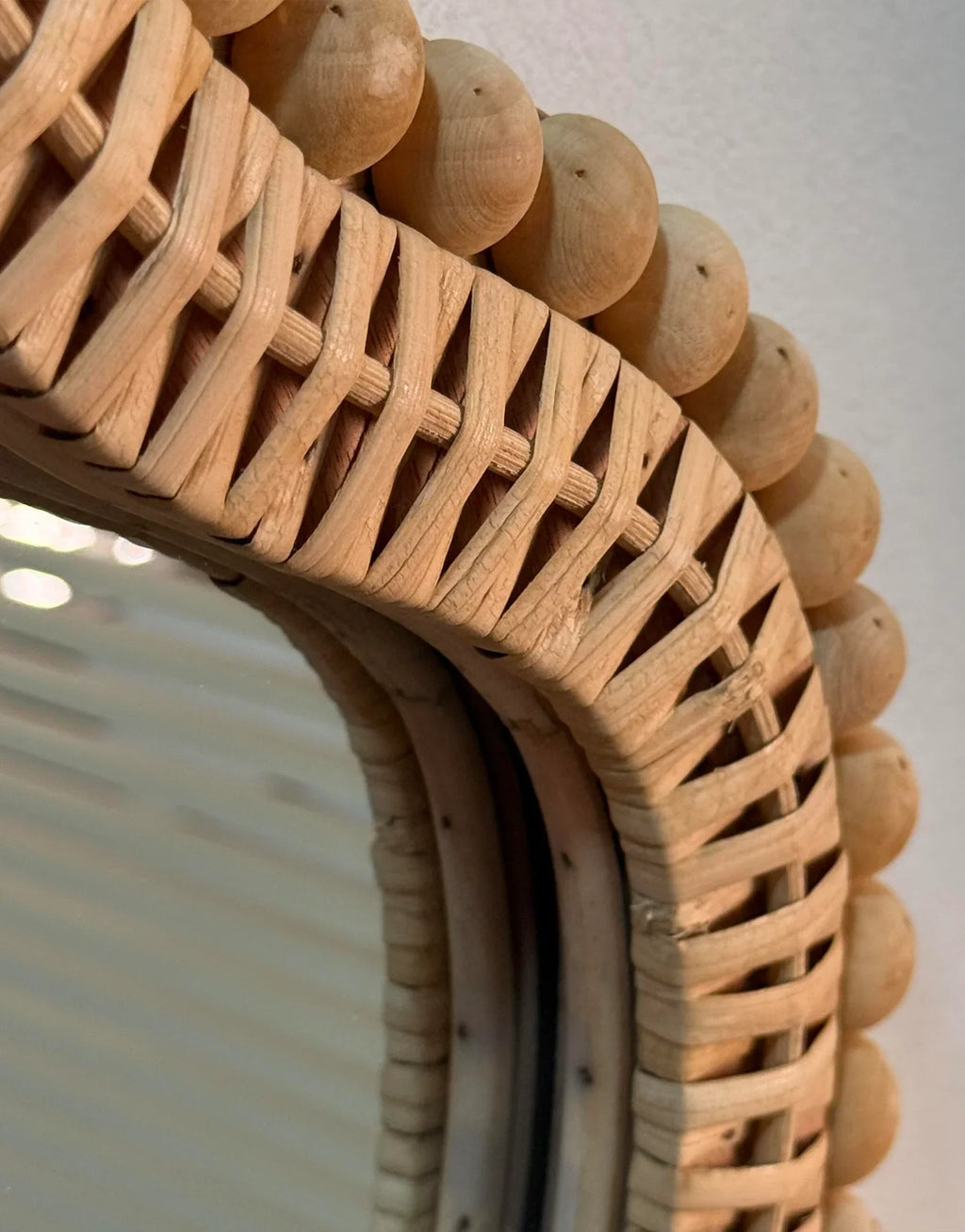 Jantar Handwoven Rattan Wall Mirror