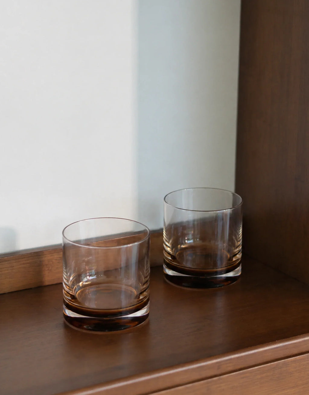 Kelly Amber Gradient Crystal Glasses