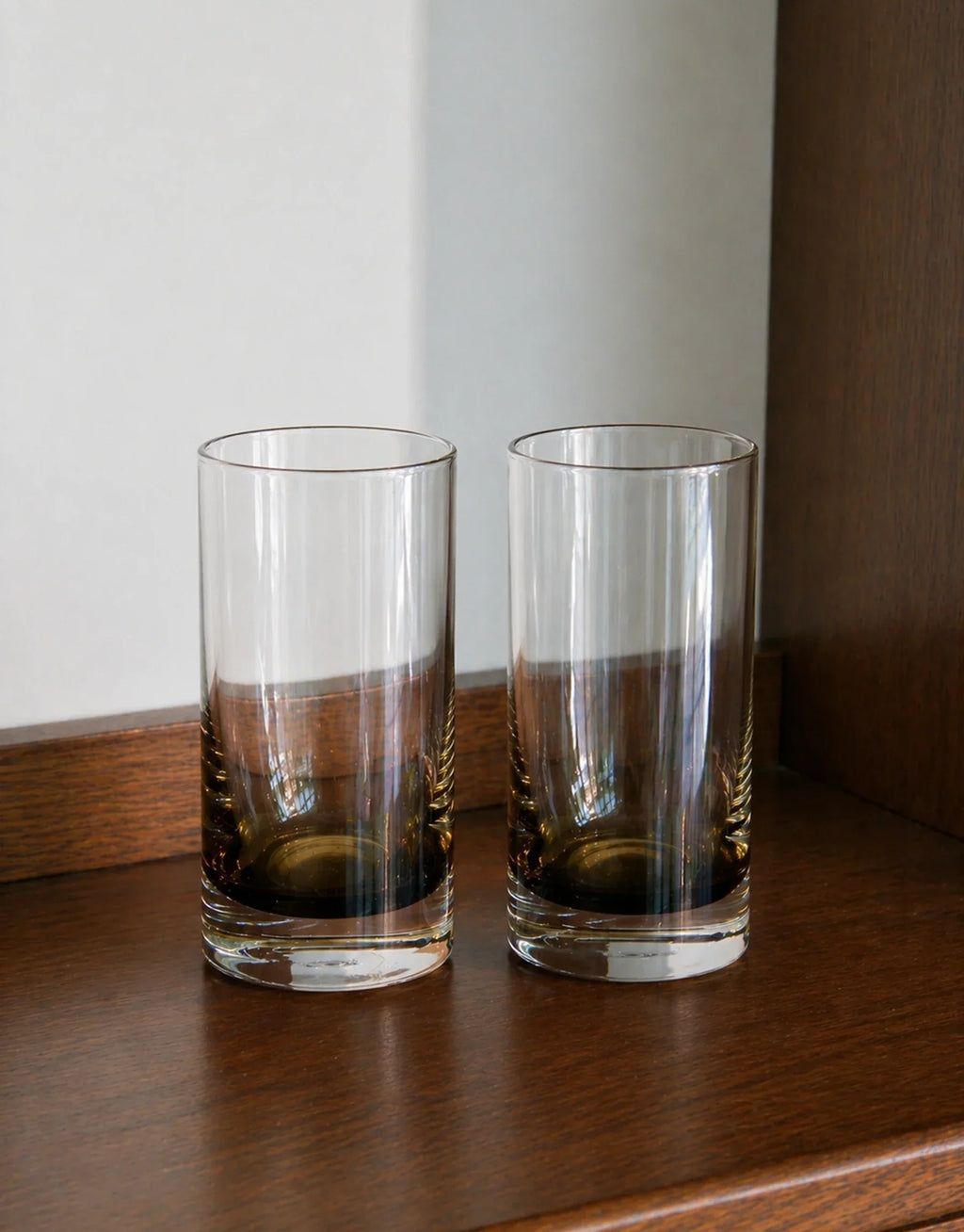 Kelly Amber Gradient Crystal Glasses