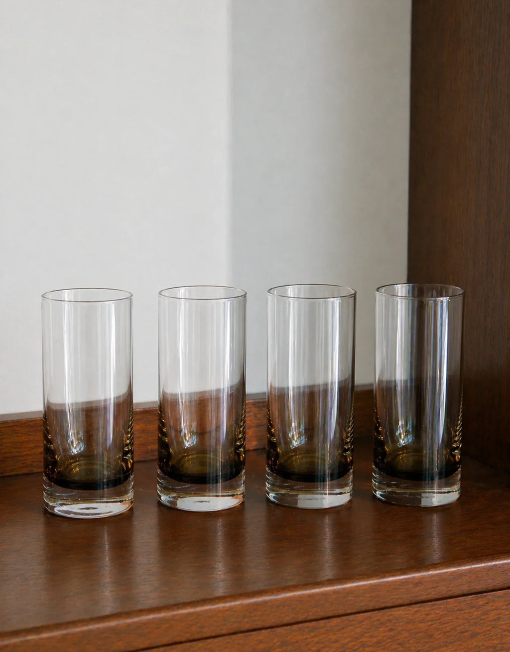 Kelly Amber Gradient Crystal Glasses