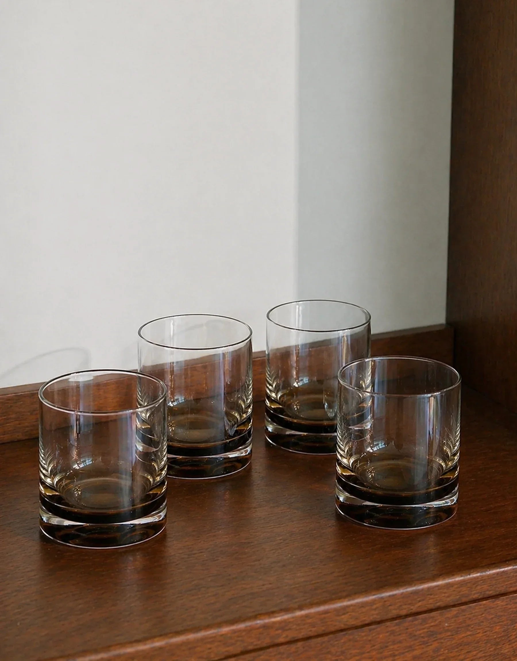 Kelly Amber Gradient Crystal Glasses