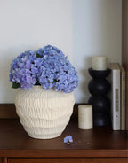 Lucas Hand-Carved Textured Ceramic Vase