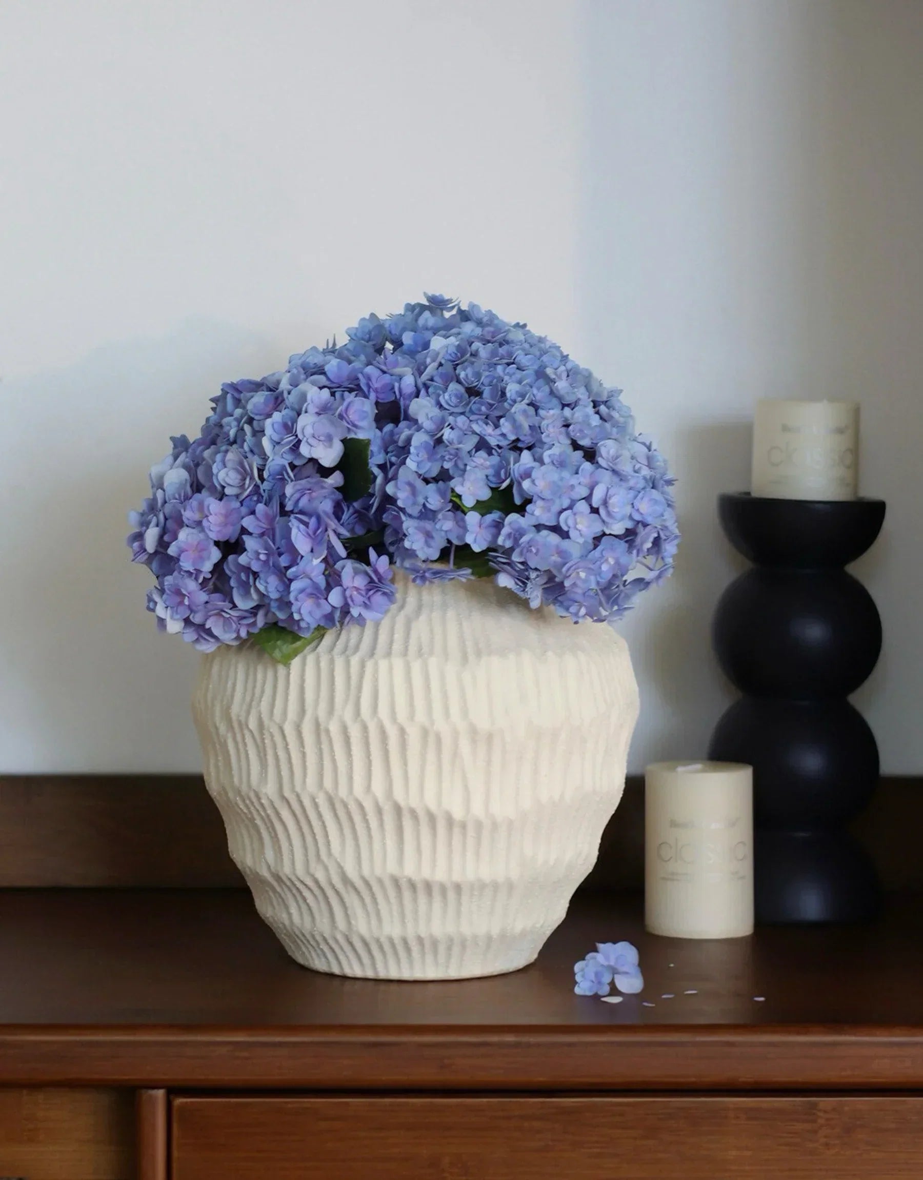 Lucas Hand-Carved Textured Ceramic Vase