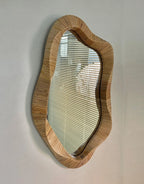 Lydia Handwoven Rattan Wall Mirror