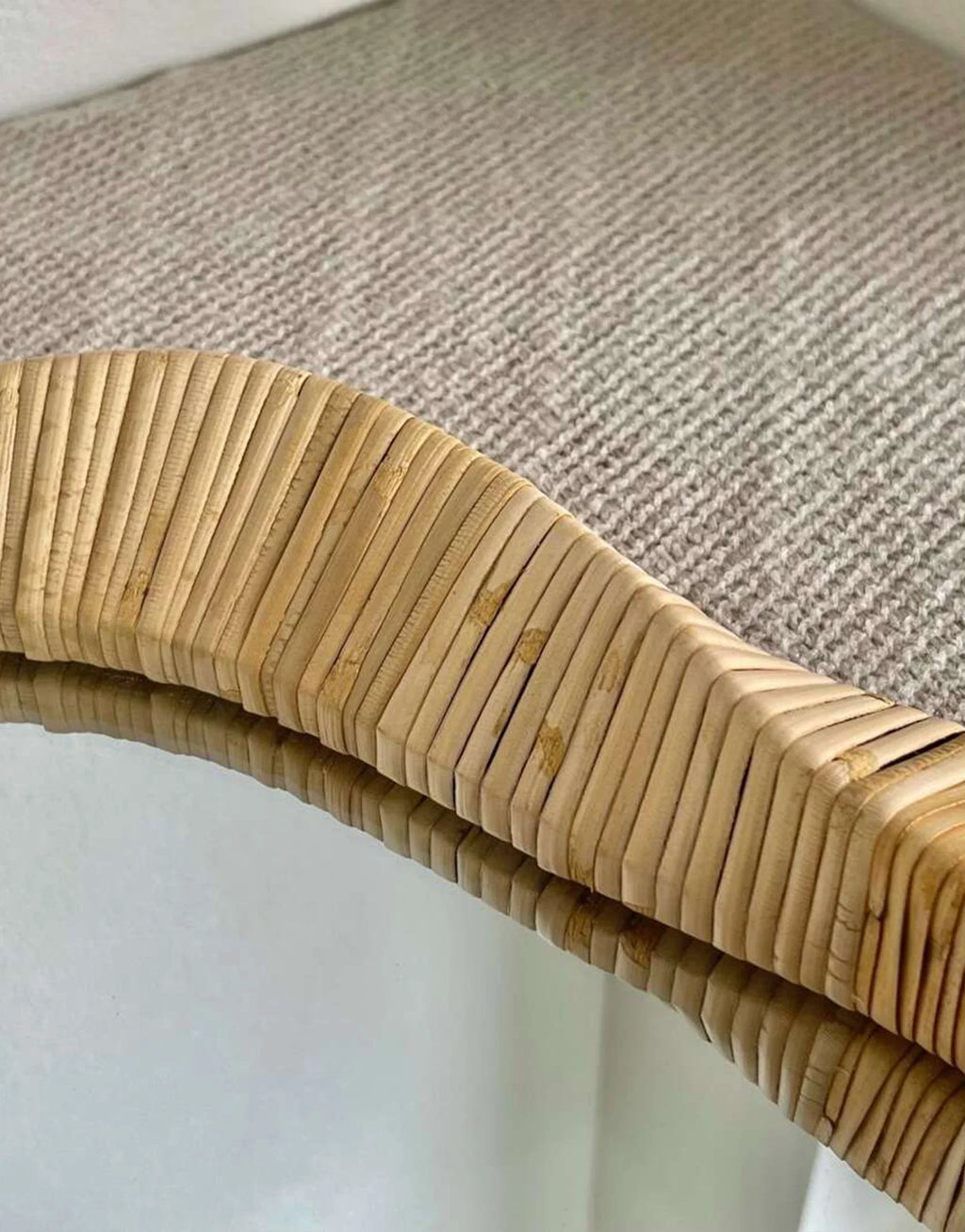 Lydia Handwoven Rattan Wall Mirror